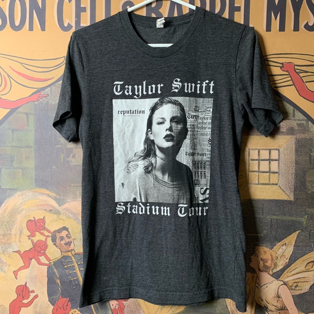 Taylor Swift Reputation Stadium Tour 2018 Double Sided Grey Bella Canvas T-Shirt